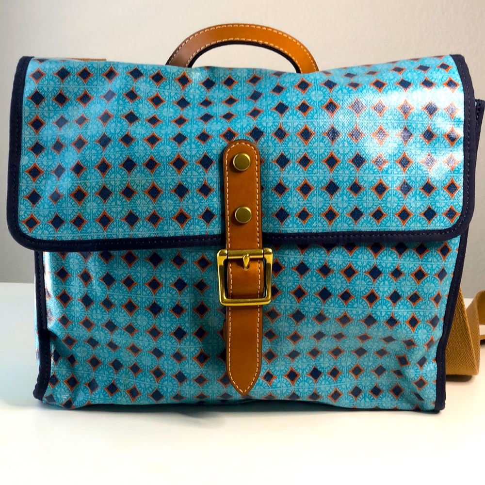 Fossil messenger bag with leather accessories